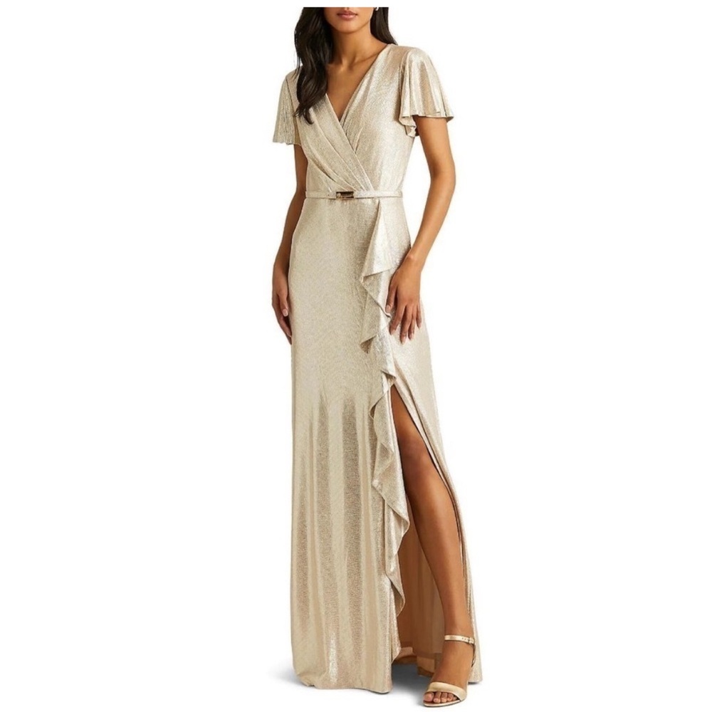 Ralph Lauren Shimmering Gold Maxi Dress